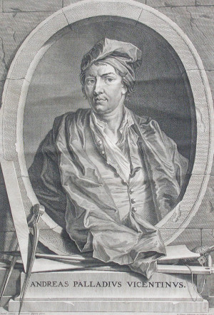 Architecture. Divisée en quatre livres […] avec des notes d’Inigo Jones […] revu, dessiné, et nouvellement mis au jour par Jaques Leoni. 4 parts in 2 vols